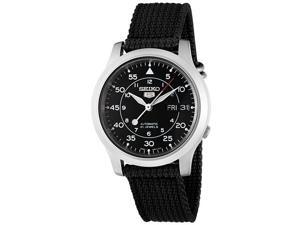 Seiko 5 Black Dial Black Canvas Strap Automatic Mens Watch SNK809K2 Seiko 5 Black Dial Black Canvas Strap Automatic Mens Watch SNK809K2