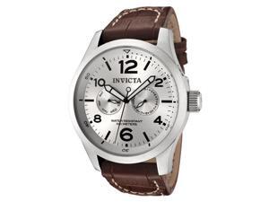 Invicta II Silver Dial Men's Watch with Brown Calf Leather Strap Invicta II Silver Dial Men's Watch with Brown Calf Leather Strap