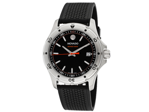 Movado 2600099 Series 800 Black/Orange Dial Men's Watch Movado 2600099 Series 800 Black/Orange Dial Men's Watch