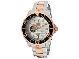 nvicta Men's Automatic Pro Diver Silver Textured Dial Stainless Steel & 18K Rose nvicta Men's Automatic Pro Diver Silver Textured Dial Stainless Steel & 18K Rose