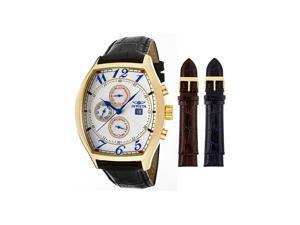 Men's Reserve Silver Textured Dial Black Genuine Leather Men's Reserve Silver Textured Dial Black Genuine Leather
