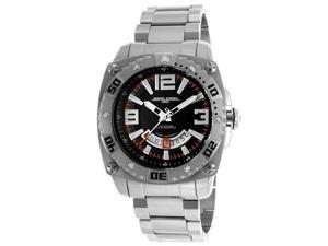 Jorg Gray Solid Stainless Steel Bracelet Black Dial Men's watch #JG9800-21 Jorg Gray Solid Stainless Steel Bracelet Black Dial Men's watch #JG9800-21