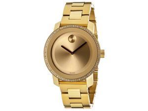 Movado Bold Diamond Gold Dial Gold Ion-plated Steel Ladies Watch 3600150 Movado Bold Diamond Gold Dial Gold Ion-plated Steel Ladies Watch 3600150