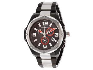Jorg Gray Men's Chronograph Textured Black Dial Two Tone Stainless Steel Jorg Gray Men's Chronograph Textured Black Dial Two Tone Stainless Steel
