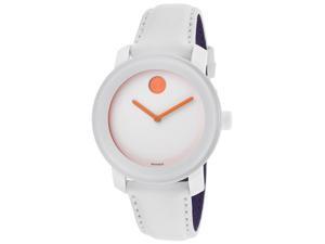 Movado Bold White Dial White Leather Strap Unisex Watch 3600153 Movado Bold White Dial White Leather Strap Unisex Watch 3600153