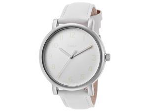 Timex Women's White Dial White Genuine Leather Timex Women's White Dial White Genuine Leather