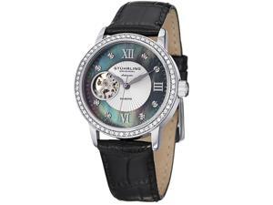 Stuhrling Original Women's Automatic Memoire Black Dial Black Leather Stuhrling Original Women's Automatic Memoire Black Dial Black Leather