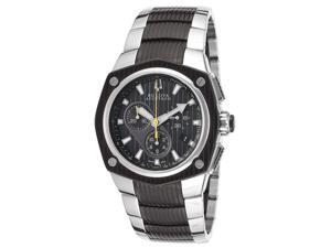 Bulova 65B123 Accutron Corvara Black Dial Chronograph Two Tone Steel Men's Watch Bulova 65B123 Accutron Corvara Black Dial Chronograph Two Tone Steel Men's Watch