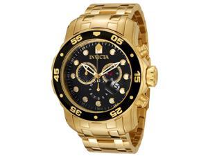 Invicta Men's Pro Diver Chronograph 18K Gold Plated Steel Black Dial Watch Invicta Men's Pro Diver Chronograph 18K Gold Plated Steel Black Dial Watch
