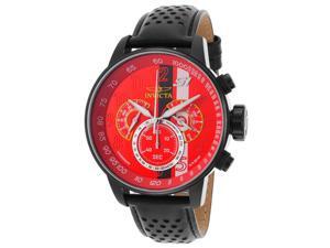 Invicta 19291 Men's S1 Rally Gmt Chrono Black Genuine Leather Red Dial Watch Invicta 19291 Men's S1 Rally Gmt Chrono Black Genuine Leather Red Dial Watch