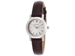 Bulova 96L210 Women's Classic Brown Genuine Leather Silver-Tone Dial Ss Watch Bulova 96L210 Women's Classic Brown Genuine Leather Silver-Tone Dial Ss Watch