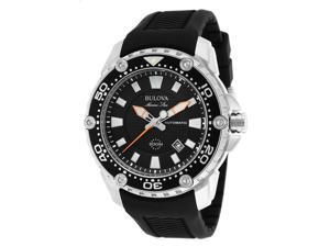 Bulova 98B209 Men's Marine Star Automatic Black Rubber And Dial Stainless Steel Watch Bulova 98B209 Men's Marine Star Automatic Black Rubber And Dial Stainless Steel Watch