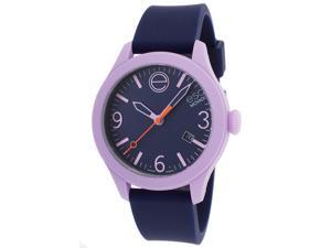 Esq Movado 7101429 Esq One Navy Blue Silicone & Dial Lavender Case Short Strap Watch Esq Movado 7101429 Esq One Navy Blue Silicone & Dial Lavender Case Short Strap Watch