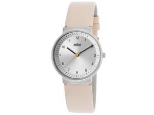 Braun Bn-0031-Slbgl Women's Classic Beige Genuine Leather Silver-Tone Dial Ss Watch Braun Bn-0031-Slbgl Women's Classic Beige Genuine Leather Silver-Tone Dial Ss Watch