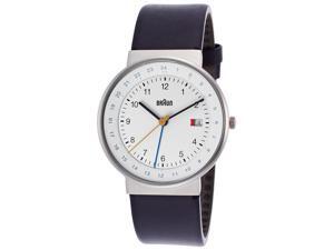 Braun Bn-0142-Whblg Men's Classic Gmt Blue Genuine Leather White Dial Ss Watch Braun Bn-0142-Whblg Men's Classic Gmt Blue Genuine Leather White Dial Ss Watch