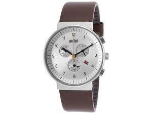 Men's Classic Chronograph Brown Genuine Leather Silver-Tone Dial Men's Classic Chronograph Brown Genuine Leather Silver-Tone Dial