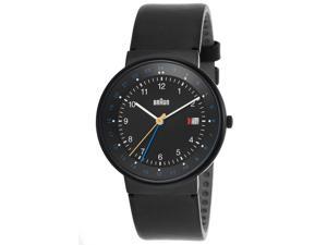 Braun Bn-0142-Bkbkg Men's Classic Gmt Black Genuine Leather And Dial Black Ip Ss Watch Braun Bn-0142-Bkbkg Men's Classic Gmt Black Genuine Leather And Dial Black Ip Ss Watch