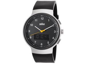Braun Bn-0159-Slbkbkg Men's Classic Analog Digital Black Rubber And Dial Ss Watch Braun Bn-0159-Slbkbkg Men's Classic Analog Digital Black Rubber And Dial Ss Watch