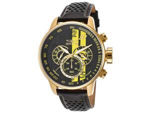 Invicta 19905 Men's S1 Rally Gmt Chrono Black Genuine Leather Black & Yellow Dial Watch Invicta 19905 Men's S1 Rally Gmt Chrono Black Genuine Leather Black & Yellow Dial Watch