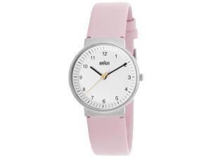 Braun Bn-0031-Whlpkl Women's Classic Light Pink Genuine Leather White Dial Ss Watch Braun Bn-0031-Whlpkl Women's Classic Light Pink Genuine Leather White Dial Ss Watch
