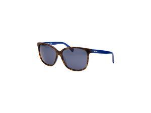 Just Cavalli Jc645s-52W-58 Women's Square Havana And Blue Sunglasses Just Cavalli Jc645s-52W-58 Women's Square Havana And Blue Sunglasses