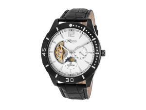 Croton Re306075bkdw Men's Reliance Automatic Black Genuine Leather White Dial Watch Croton Re306075bkdw Men's Reliance Automatic Black Genuine Leather White Dial Watch