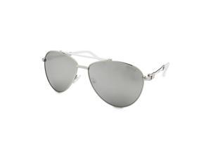 Guess Gf0292-06C-59 Women's Aviator Silver-Tone And White Sunglasses Guess Gf0292-06C-59 Women's Aviator Silver-Tone And White Sunglasses