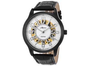 Croton Re306072bkbk Men's Reliance Automatic Black Genuine Leather, Case And Dial Watch Croton Re306072bkbk Men's Reliance Automatic Black Genuine Leather, Case And Dial Watch