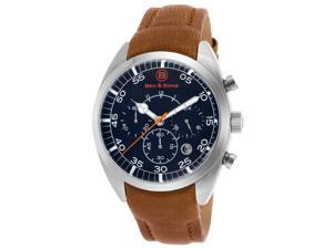 Ben & Sons 10005-03 Voyager Chronograph Light Brown Genuine Leather Black Dial Ss Watch Ben & Sons 10005-03 Voyager Chronograph Light Brown Genuine Leather Black Dial Ss Watch