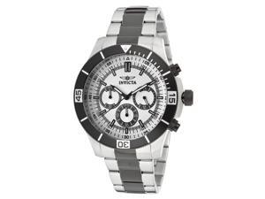 Invicta 12843 Men's Specialty Chrono Two-Tone Bracelet Silver-Tone Dial Black Bezel Watch Invicta 12843 Men's Specialty Chrono Two-Tone Bracelet Silver-Tone Dial Black Bezel Watch