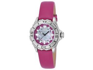 Invicta 18490 Women's Pro Diver Pink Gen. Leather Platinum Mother Of Pearl Dial Ss Watch Invicta 18490 Women's Pro Diver Pink Gen. Leather Platinum Mother Of Pearl Dial Ss Watch