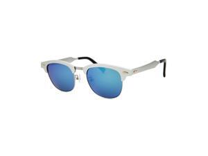 Aqs By Aquaswiss Mil005-49-13-135 Milo Square Silver-Tone Sunglasses Aqs By Aquaswiss Mil005-49-13-135 Milo Square Silver-Tone Sunglasses