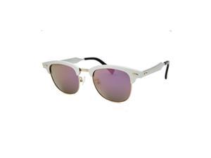 Aqs By Aquaswiss Mil006-49-13-135 Milo Square Silver-And-Gold-Tone Pink Mirrored Lenses Sunglasses Aqs By Aquaswiss Mil006-49-13-135 Milo Square Silver-And-Gold-Tone Pink Mirrored Lenses Sunglasses