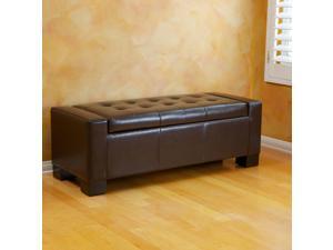 Christopher Knight Home Guernsey Brown Bonded Leather Storage Ottoman Bench Christopher Knight Home Guernsey Brown Bonded Leather Storage Ottoman Bench
