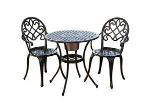 Christopher Knight Home Angeles 3-Piece Bistro Set with Ice Bucket - Copper Christopher Knight Home Angeles 3-Piece Bistro Set with Ice Bucket - Copper