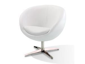 Christopher Knight Home Modern White Leather Roundback Chair Christopher Knight Home Modern White Leather Roundback Chair