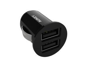 Aukey 4.8A / 24W Dual USB Car Charger Adapter for Apple and Android Devices - Black Aukey 4.8A / 24W Dual USB Car Charger Adapter for Apple and Android Devices - Black