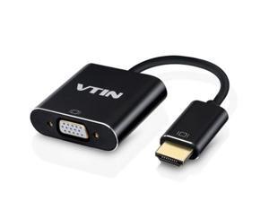 Vtin Gold-Plated HDMI to VGA Adapter with Audio Support Micro-USB Power Aluminum Shell, Black 1920 x 1080 Resolution Supported Vtin Gold-Plated HDMI to VGA Adapter with Audio Support Micro-USB Power Aluminum Shell, Black 1920 x 1080 Resolution Supported