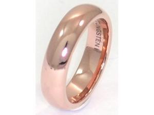 Rose Gold plated, 5.5mm Tungsten Carbide Domed Ring Rose Gold plated, 5.5mm Tungsten Carbide Domed Ring
