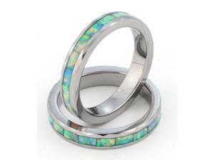 4mm Precious Opal Tungsten Carbide Ring with Traditional White Opal that flashes with the entire rainbow of colors 4mm Precious Opal Tungsten Carbide Ring with Traditional White Opal that flashes with the entire rainbow of colors