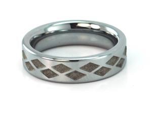 6mm wide, tungsten carbide ring with diamond shaped cuts, unique 6mm wide, tungsten carbide ring with diamond shaped cuts, unique