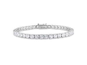 Amour Collections 14 1/4 CT TGW Created White Sapphire Bracelet Silver Length (inches): 7.25” Amour Collections 14 1/4 CT TGW Created White Sapphire Bracelet Silver Length (inches): 7.25”