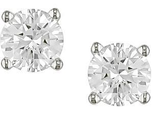 14K White Gold 1/3 ctw Diamond Solitaire Earrings 14K White Gold 1/3 ctw Diamond Solitaire Earrings