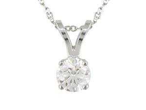 14K White Gold 1/3ctw Diamond Solitaire Pendant 14K White Gold 1/3ctw Diamond Solitaire Pendant