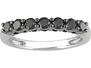 10k White Gold 1/2ct TDW Black Diamond Ring 10k White Gold 1/2ct TDW Black Diamond Ring
