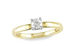 14K Yellow Gold 1/3 ctw Diamond Solitaire Ring 14K Yellow Gold 1/3 ctw Diamond Solitaire Ring