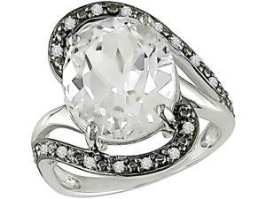 10K Gold 1/10ct TDW Diamond White Topaz Ring 10K Gold 1/10ct TDW Diamond White Topaz Ring