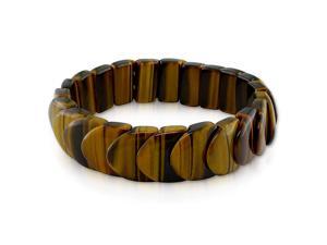 8” 16x15mm Fancy Shape Tiger Eye Bead Elastic Bracelet 8” 16x15mm Fancy Shape Tiger Eye Bead Elastic Bracelet