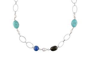 40 inch Pearl & Multi-Gemstone Necklace, no clasp 40 inch Pearl & Multi-Gemstone Necklace, no clasp