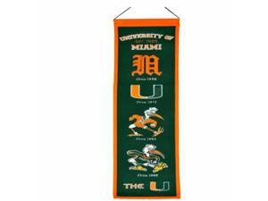 Winning Streak 139603 Miami Hurricanes Wool Heritage Banner Winning Streak 139603 Miami Hurricanes Wool Heritage Banner